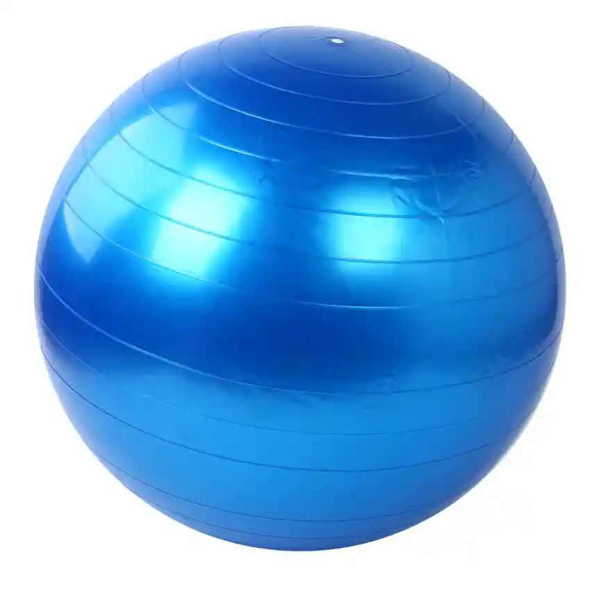 Balón Pilates 65 Cm Pelota Abdominal Yoga Terapia + Inflador - Azul