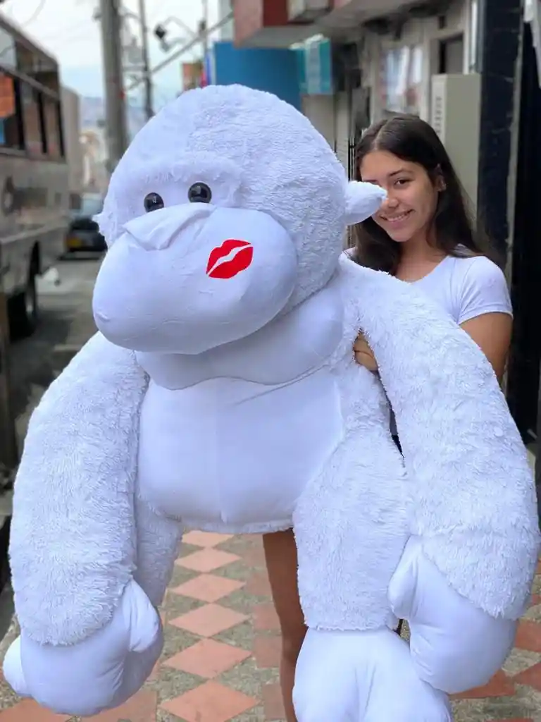 Gorilla Extra Gigante De Peluche Albino