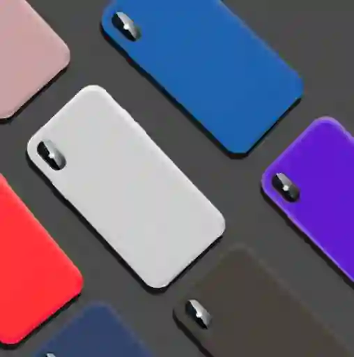 Carcasa Funda Silicona Iphone Xs Azul Oscuro