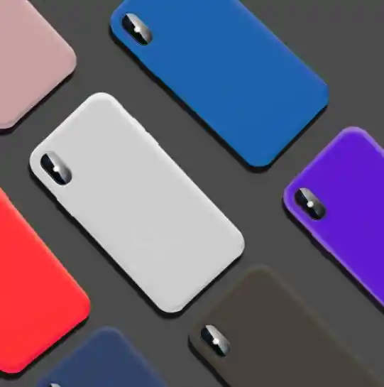 Carcasa Funda Silicona Iphone Xs Azul Oscuro