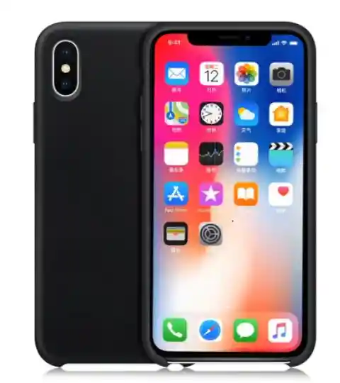 Carcasa Funda Silicona Iphone Xs Azul Oscuro