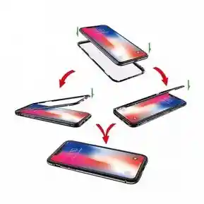 Carcasa Magnético Aluminio Imantado Para Samsung Galaxy A70 Rojo