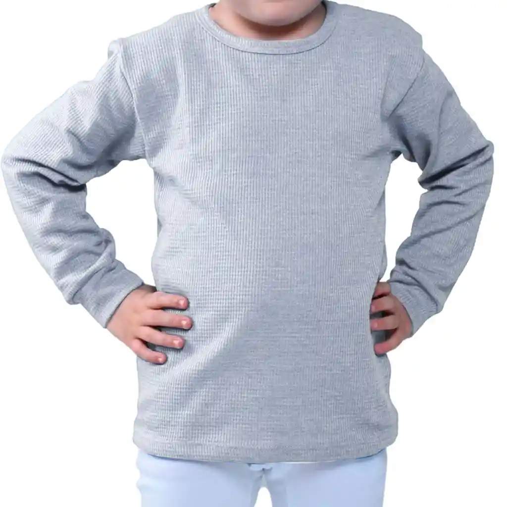 Camiseta Niño Colores Gris Claro Talla 16