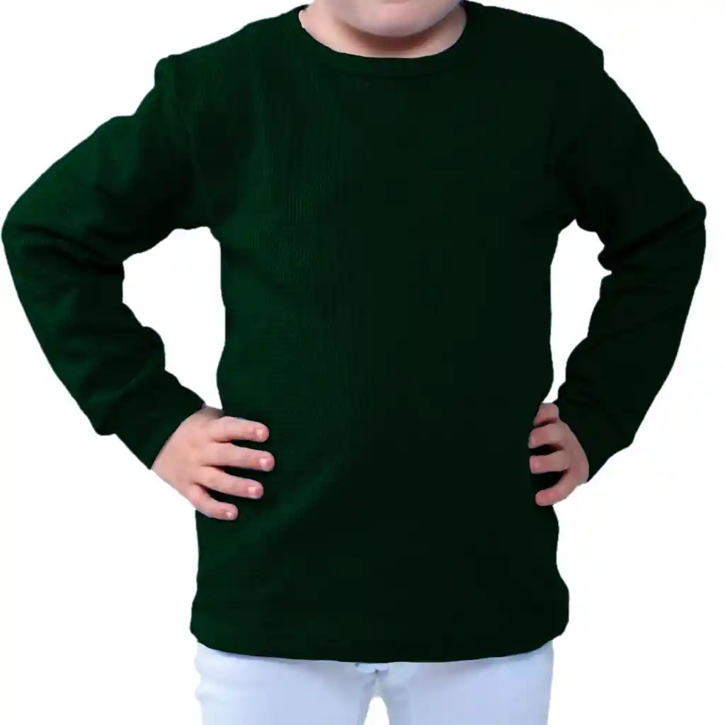 Camiseta Niño Colores Verde Oscuro Talla 16