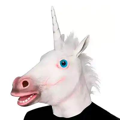 Mascara De Unicornio Blanco