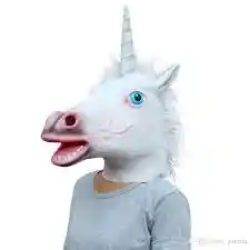 Mascara De Unicornio Blanco