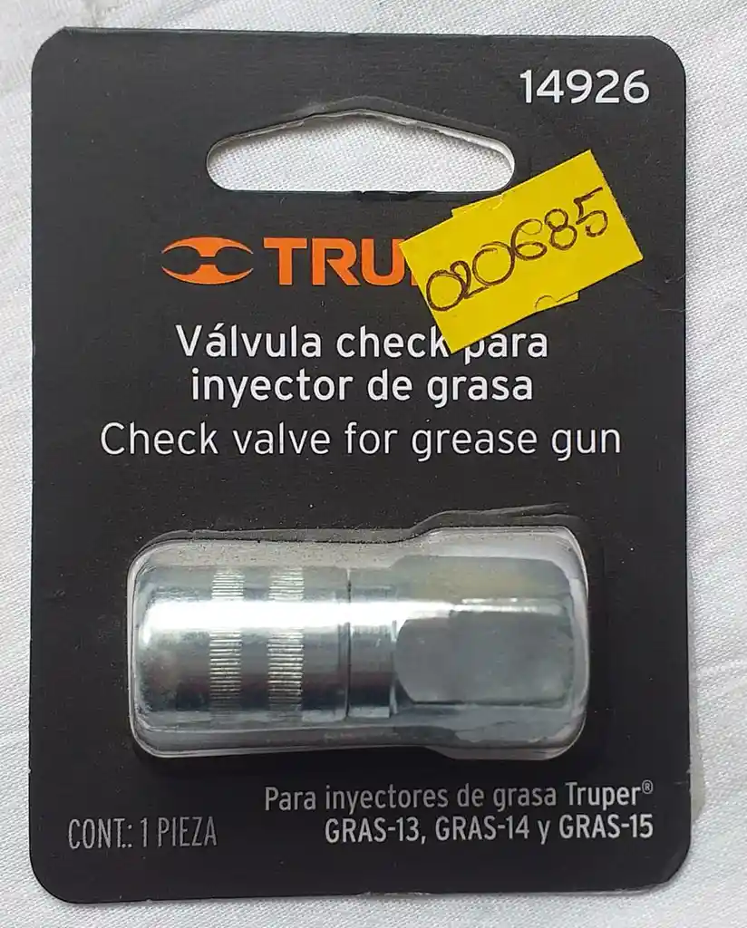 Valvula Check Para Inyector De Grasa