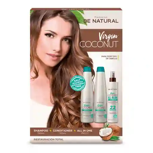 Be Natural Kitvirgin Coconut Shampoo + Conditioner + All In One
