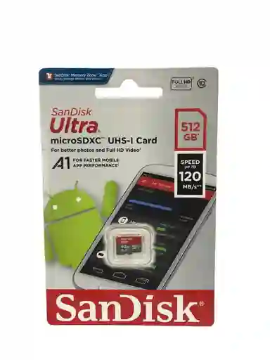 Sandisk Memoria Micro Sd 512 Gb Clase 10 Original