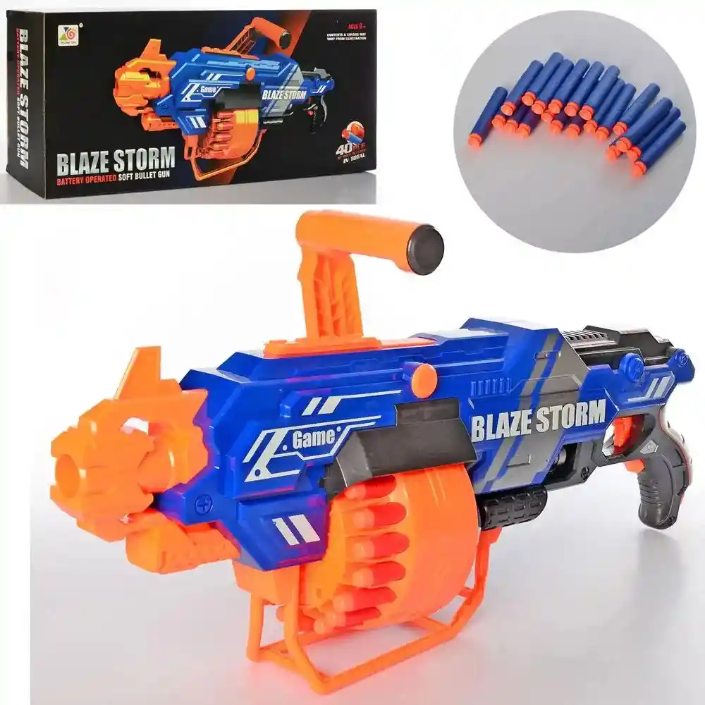 Juguete Lanza Dardos Pistola De 40 Dardos Blaze Storm Ref Zc7122