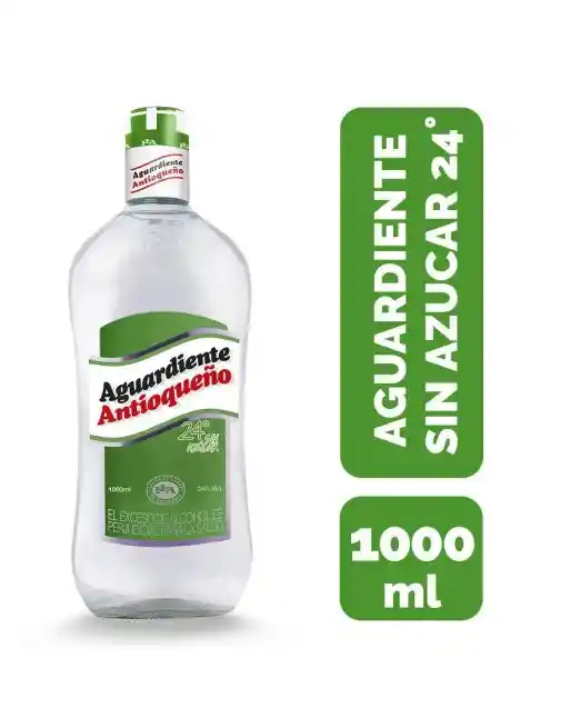 Litro Vidrio Guaro Verde 1000ml