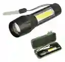 Linterna Tactica Linterna Led Recargable X Usb Zoom Aluminio