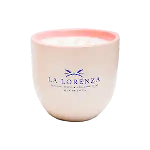 La Lorenza - Vela De Lavanda En Contenedor De Porcelana Con 3 Pabilos