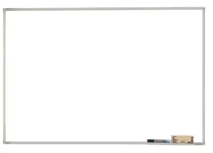 Tablero Borrable Acrílico 60x40 Cm Blanco + Accesorios Marco En Aluminio