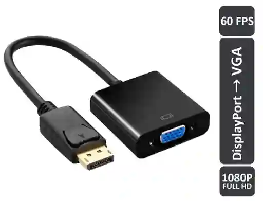 Displayport A Vga Hembra Convertidor Pc Cable Adaptador Display Port A Vga Full Hd