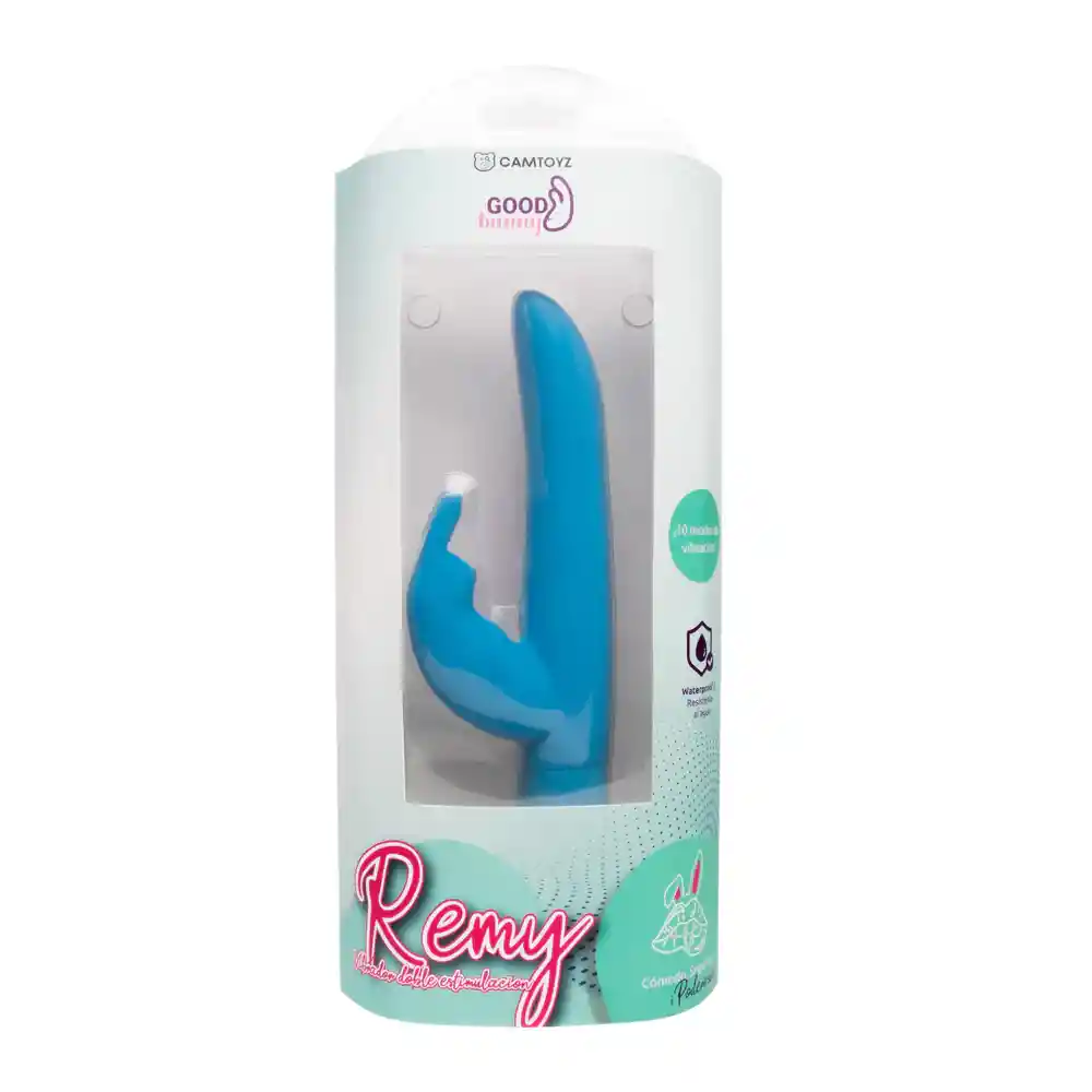 Vibrador Doble Remy Azul 22 Cm Camtoyz