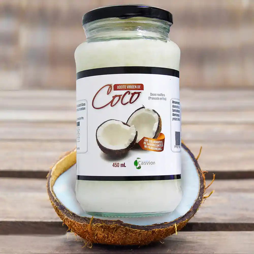 Aceite De Coco 🥥 Virgen Organico Prensado En Frio*450ml