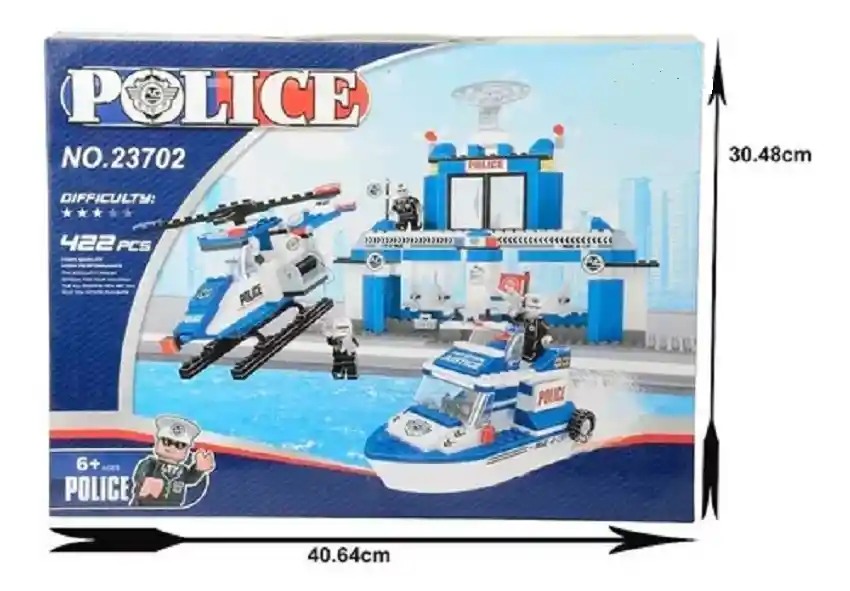 Juguete Armatodo Tipo Lego Estacion De Policia 422 Piezas Ref 23702