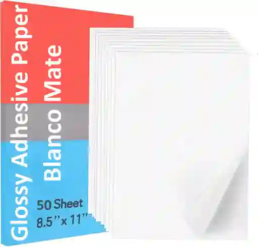 Papel Fotográfico Foto Adhesivo Color Mate X 50 Hojas Tamaño A4 (carta) 130g