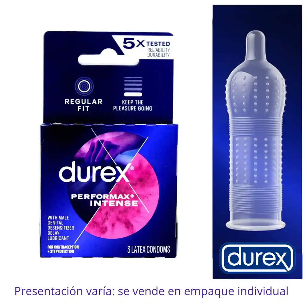 Durex Condonesperformax Intense 3 Unds