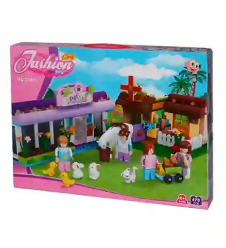 Juguete Armatodo Tipo Lego Fashion Girl Veterinaria 467 Piezas. Rf.24811