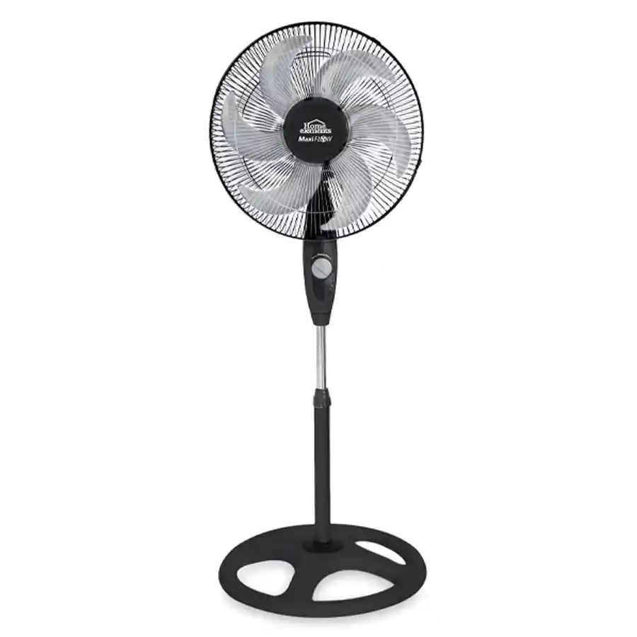 Ventilador Abanico Pedestal 18″ Negro – Maxiflow – Rejilla Metálica Home Elements