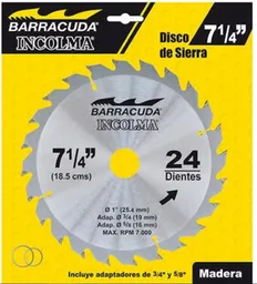Disco De Sierra 24 Dientes 7-1/4"