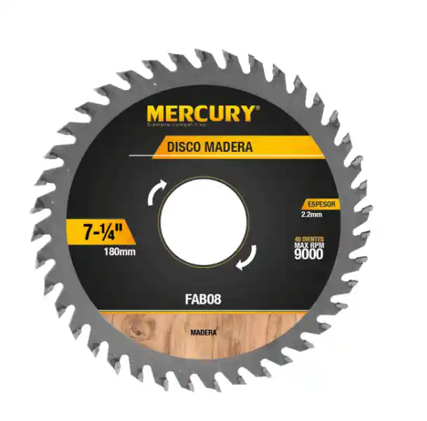 Disco ,madera 7-1/4"