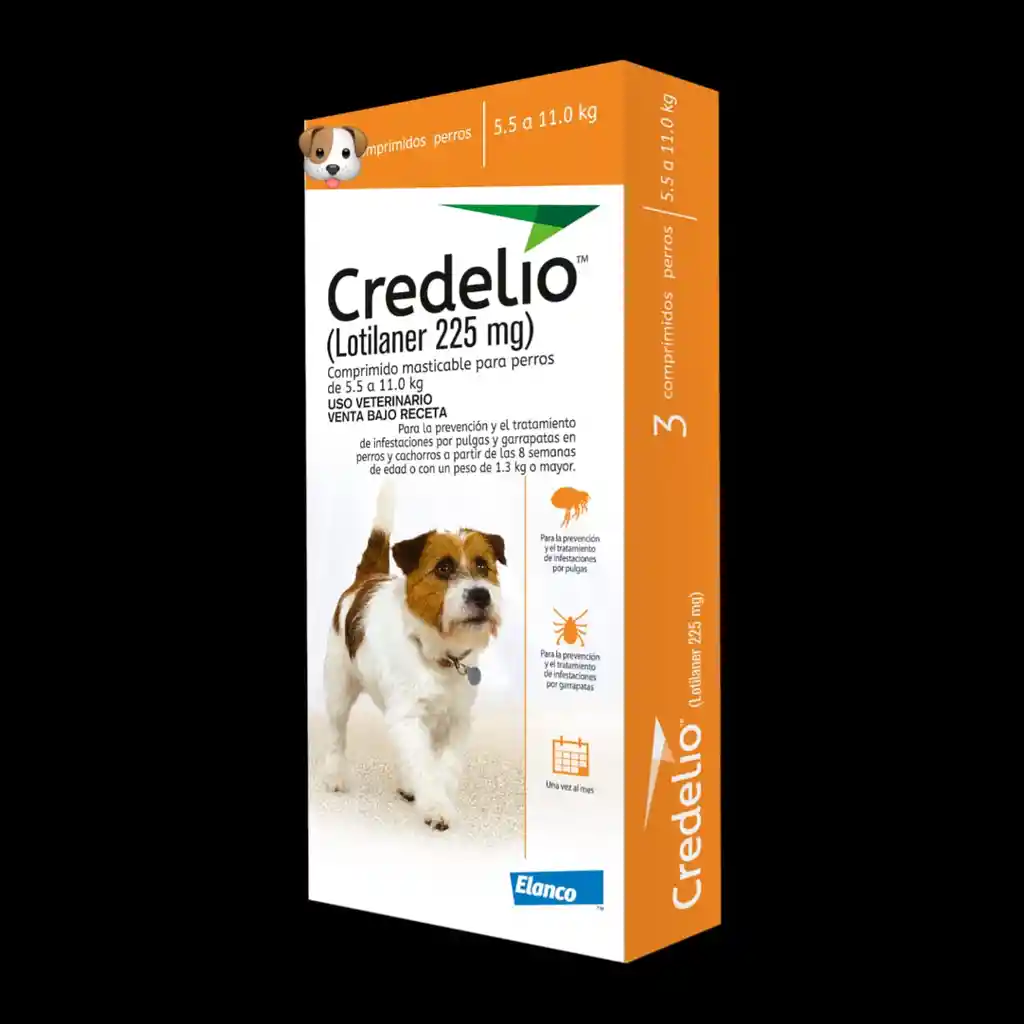 Credelio 5.5 A 11 Kg 1 Tableta Antipulgas Garrapatas Perro