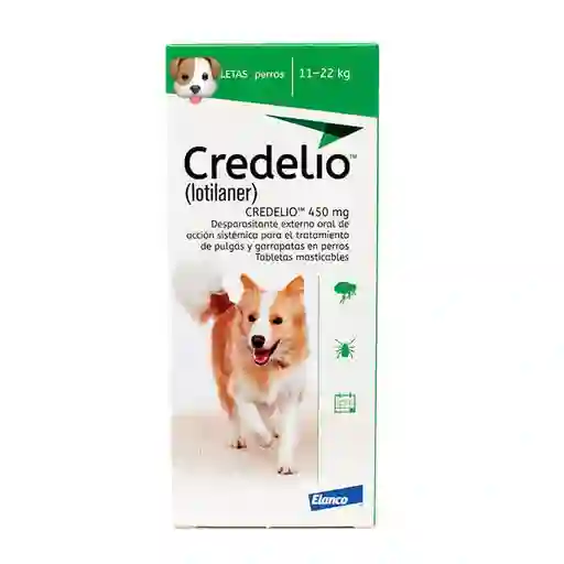 Credelio 11 A 22 Kg 1 Tableta Antipulgas Garrapatas Perro