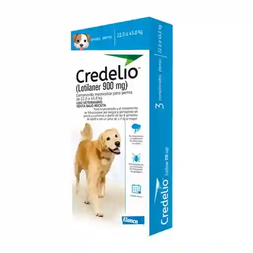 Credelio 22 A 45 Kg 1 Tableta Antipulgas Garrapatas Perro