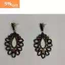 Accesrio Aretes Dorados Con Negro