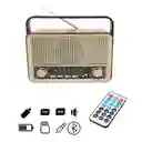 Radio Parlante Potente Am/fm Bluetooth Retro Con Control Usb