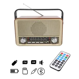 Radio Parlante Potente Am/fm Bluetooth Retro Con Control Usb