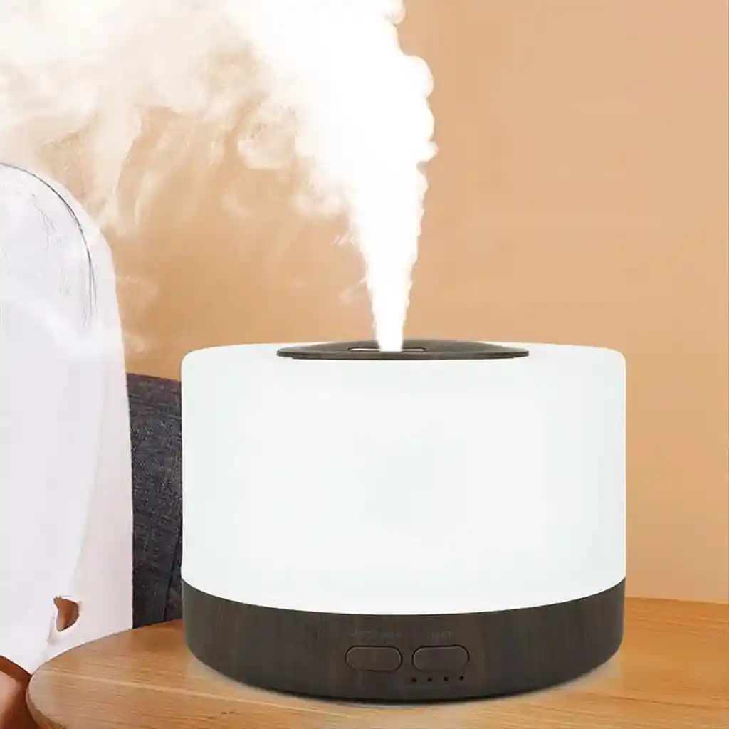 Humidificador Atomizador Difusor Base Madera 500ml + Esencia