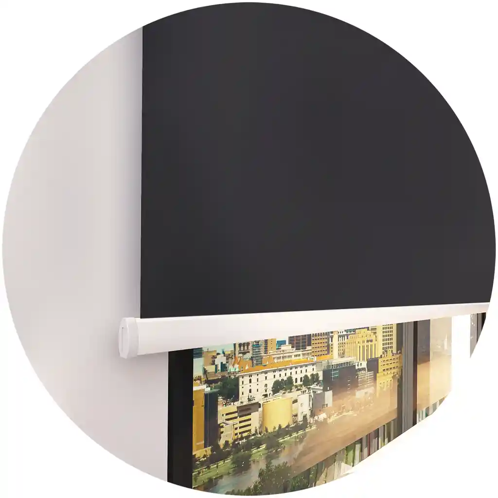 Cortina Enrollable Blackout Negro 180x180 Cm Novelty Home