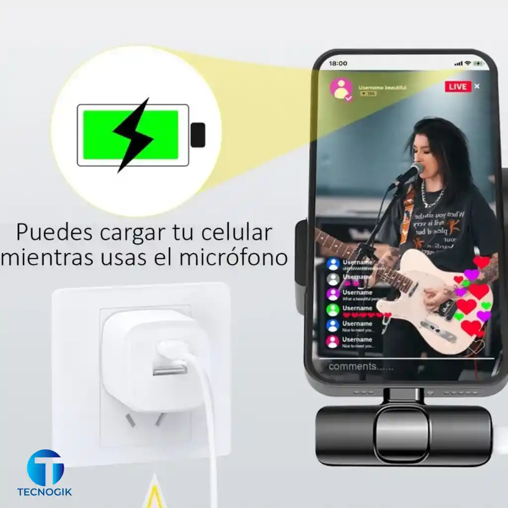microfono inalambrico de solapa para iPhone
