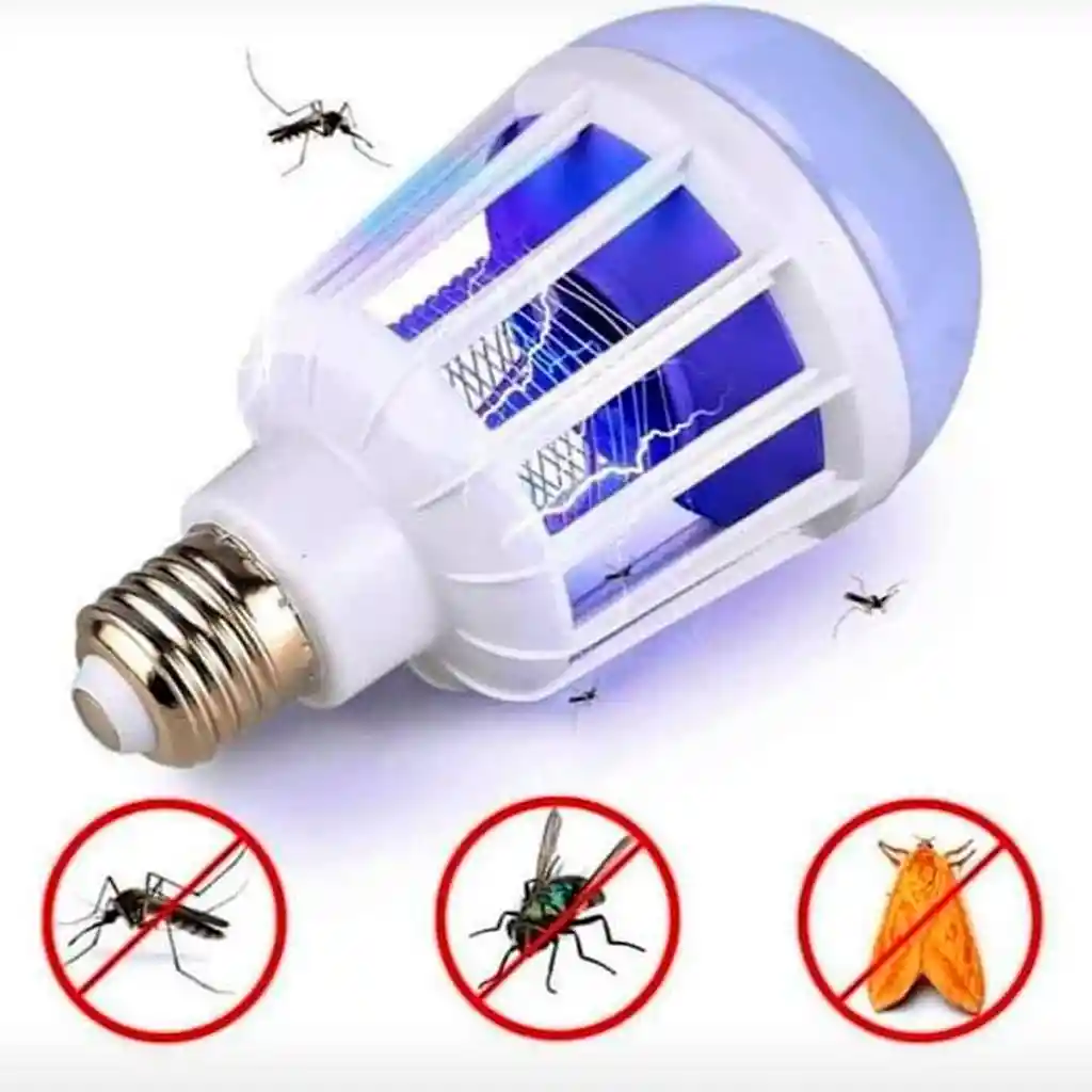 Bombillo Luz Mata Zancudos Antimosquitos Atrapa Insectos