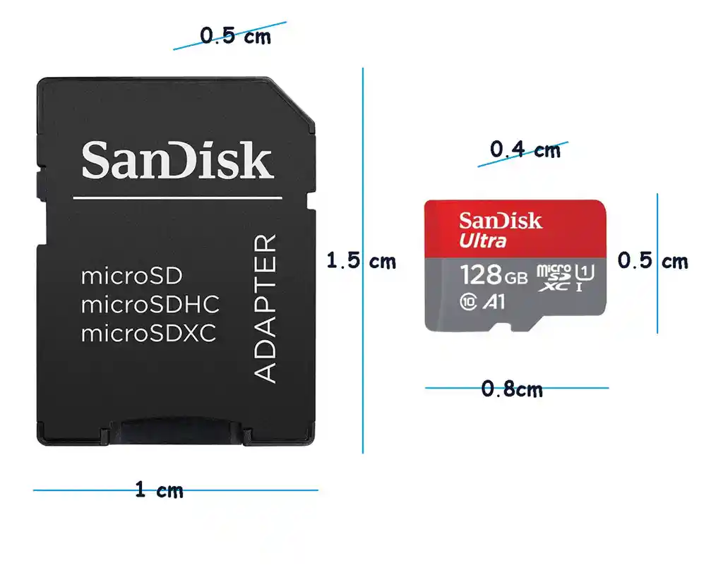 Tarjeta De Memoria Sandisk 128g- Ultraa + Adaptador Sd128gb