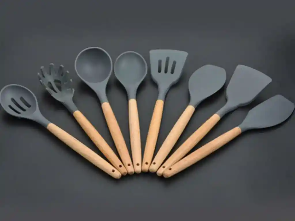 Set 12 Utensilios De Cocina Silicona Resistente Calor