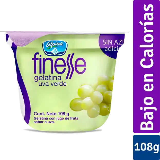 Gelatina Finesse Uva Verde 108g