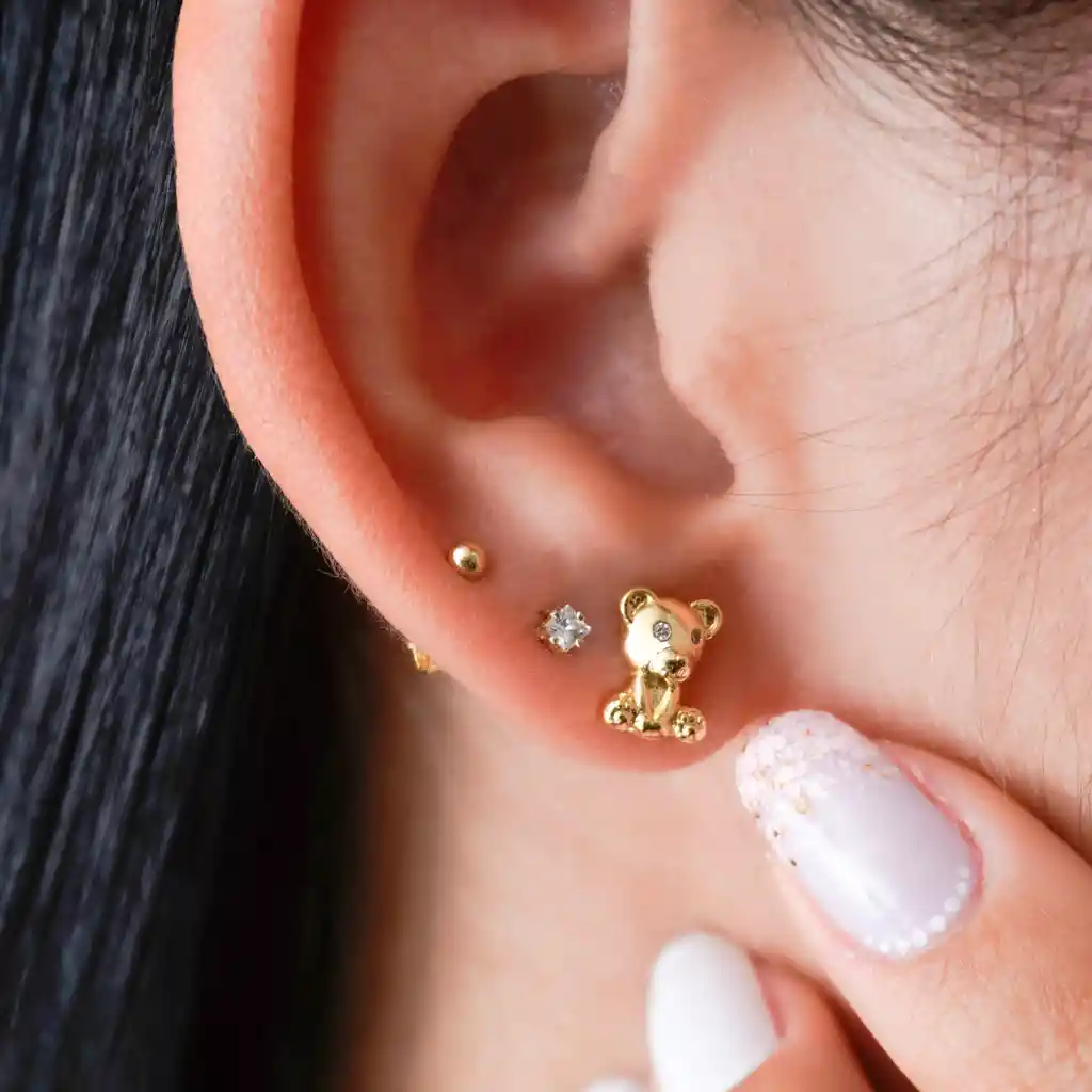 Arete Topo Osito Teddy