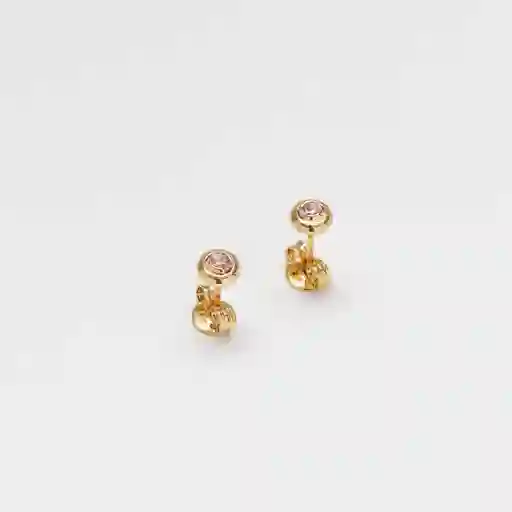 Arete Topo Circon Caja Redonda 4mm Cristal
