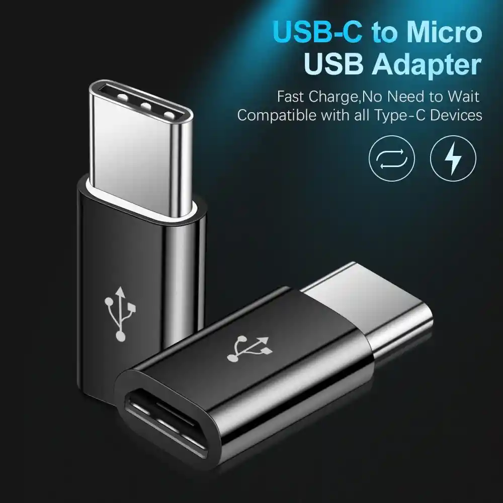 Adaptador Otg Usb Tipo C Macho A Micro Usb V8 Hembra