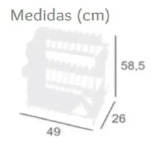 Locero Escurridor De Mesa 3 Niveles + Porta Cubiertos