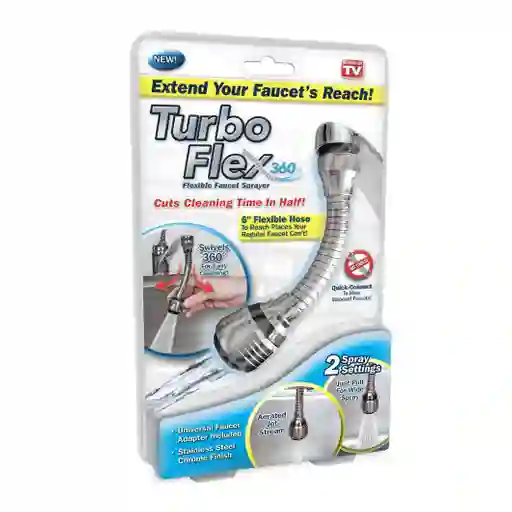 Turbo Flex Extension Flexible Grifo Llave De Agua 360 Nuevo