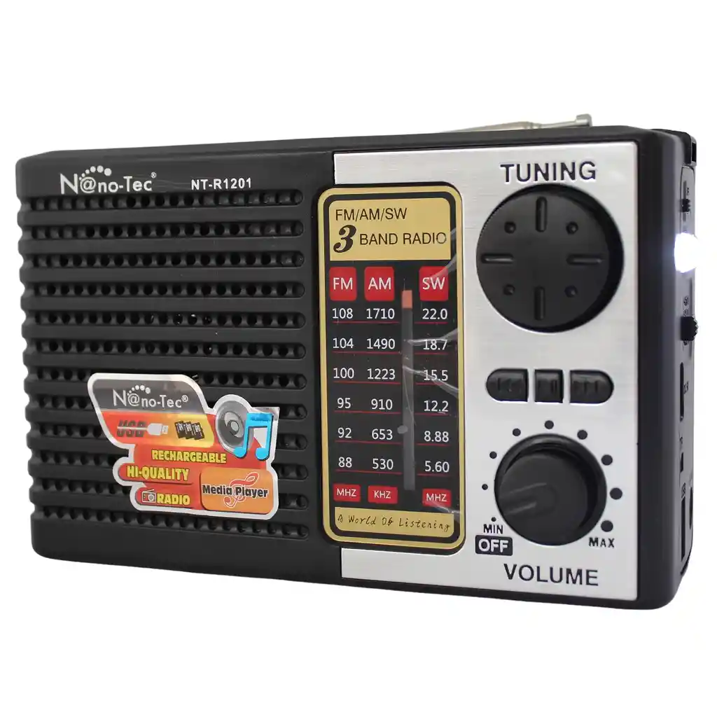 Radio Parlante Bluetooth Recargable Con Am Fm Sw