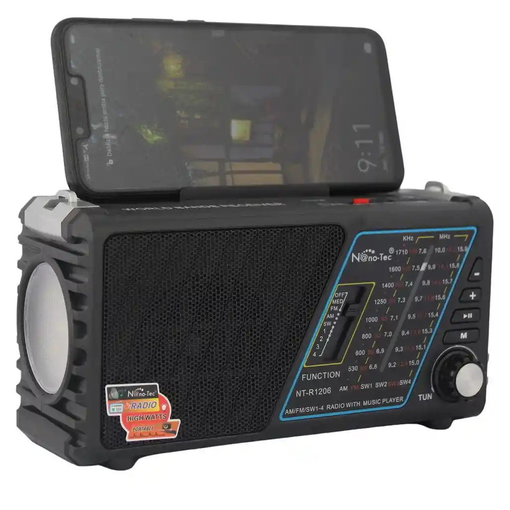 Radio Bluetooth Parlante Recargable Con Usb Y Radio Fm