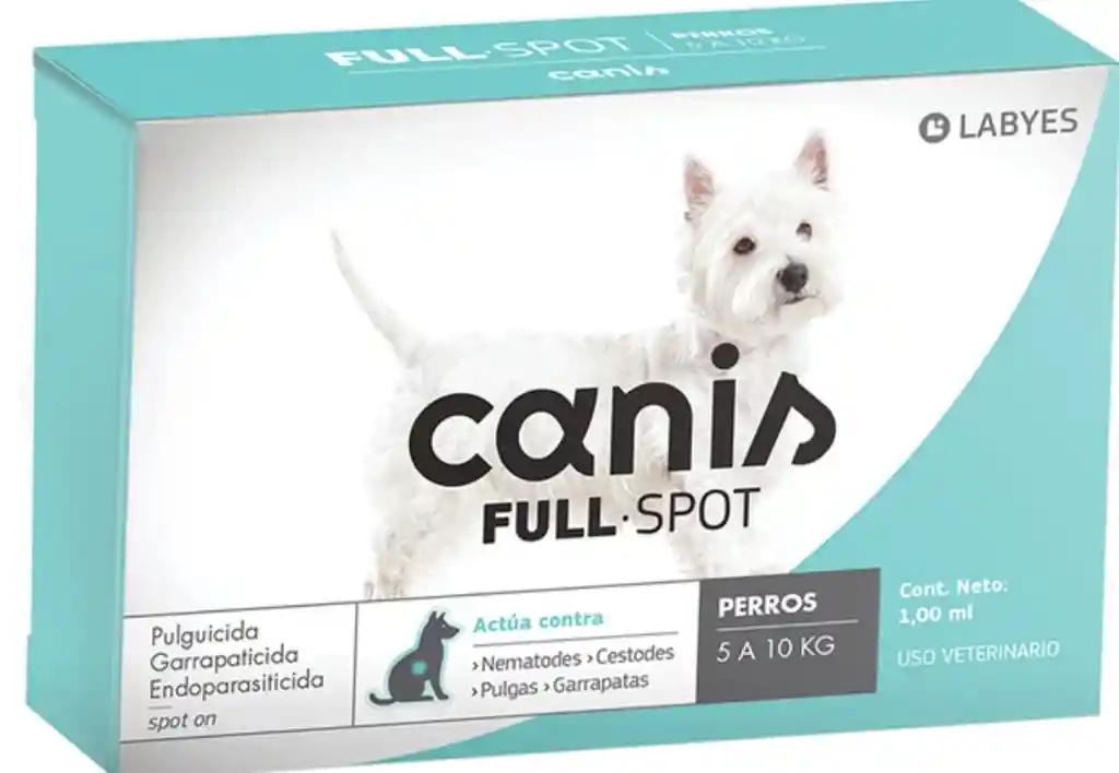 Canes Full Spot Perros De 5 A 10kg X 1ml