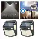 Lampara De Panel Solar Para Exteriores De 100 Led Sensor X2